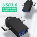 Adaptateur OTG 2-en-1 Pour Android Type-c, Disque Dur, Disque Flash, Convertisseur De Souris USB