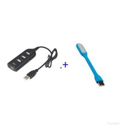 Multiport - 4 Ports - Noir + USB Light