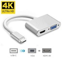 Adaptateur 4 En 1 - USB Type C Male Vers HDMI & VGA + USB-C & USB 3.0 - Noir