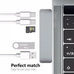 Hub USB 3.1 Type-C Vers Adaptateur 4K Thunderbolt 3 Hub USB C Avec Hub 3.0 TF SD Reader Slot PD Pour MacBook Pro / Air 2021