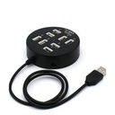 8 Ports USB HUB - Noir