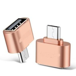 Lot De 2 Adaptateurs USB-OTG Type Classique - Compatible Tablettes Et Smartphones Android -Or