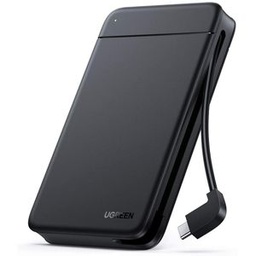 Ugreen USB C 3.1 Boîtier Disque Dur Externe 2.5 Pouces SATA HDD SSD 14To Max 7mm 9.5mm 5Gbps UASP Sans Outil Avec Câble USB C Intégré