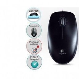 Logitech M90 Souris Filaire Suivi Optique Haute Définition USB - Noir