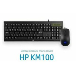 Hp Clavier Et Souris Filaires KM100, Combo Anglais Pour Gamer, Ergonomique, Optique