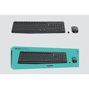 Logitech Clavier Logitech MK235  Azerty Sans Fil + Souris Sans Fil HP - Noir