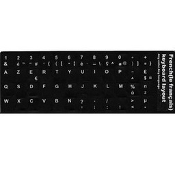 Sticker Autocollant Clavier Azerty - Noir