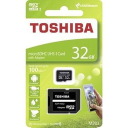 Toshiba Carte Mémoire - 64GB -  Evo Plus -  MICRO SDXC - 100MB/S - NOIR