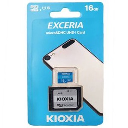Kioxia Carte Mémoire MicroSD De 16 Go Avec Adaptateur SD - Noir/Bleu