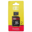 E&Z Carte Mémoire Microsdhc De 2 Go Avec Adaptateur Sd - Noir