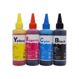 Kit Recharge D'Encre 4 Couleurs - 100ml - Noir/Rouge/Jaune/Bleu