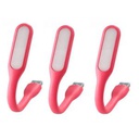 Lot De 3 Lampes Led Usb Flexible- Rouge