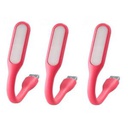 Lot De 3 Lampes Led Usb Flexible- Rouge