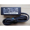 Hp Chargeur Compatible PC - 19,5V - 2.31A (4530) Bout Bleu  + Câble De Raccordement Tripolaire - Noir