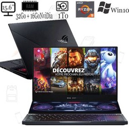Asus ROG Zephyrus Duo 15 GX551QS - 1000Go - 32Go +16GoNviDia - 15.6" - Ryzen9 - Win10 - Garantie 6 Mois
