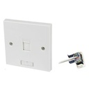 Prise Murale Universelles Cat5/6 - 1x Ports RJ45 - Protégés- Apparent/encastré - Blanc