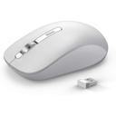Joyaccess Souris Bluetooth Sans Fil Mode Double (BT 5.0/3.0 + 2.4G) 1600 DPI Compatible Avec PC, IPad, Ordinateur MacBook, Windows, MacOS, Android, Grise