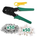 Pince à Sertir Professionnelle + 100 Connecteurs RJ-45