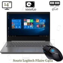 Lenovo PC V14 - Ecran 14" - Dual Core - 4Go - 1000Go - Gris - Garantie 6 Mois - Souris G402 Offert