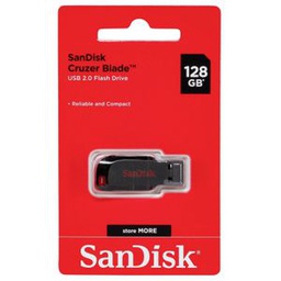 SanDisk Clé USB - 128GB - Noir - Cruzer Blade