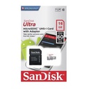 SanDisk Carte Mémoire + Sd Adapter - 16Go - 80Mb/S - Noir
