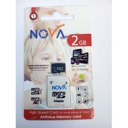 Nova Carte Mémoire Micro SDHC - 2 Gb - Blanc / Noir