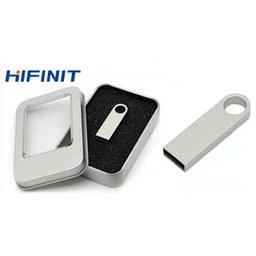 Hifinit Clé USB - 64GB + Porte-clés - Argent