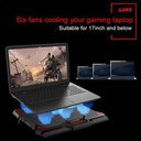 Refroidisseur D'ordinateur Portable De Jeu 17 Pouces Écran LED à Six Ventilateurs Deux Ports USB Tampon De Refroidissement Pour Ordinateur Portable 2600 Tr / Min (Version 2)