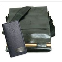 Sac A Bandoulière Pour Homme+Portefeuille Offert - Noir