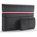 Housses Pour Ordinateur Portable 15.4-15.6 Inch,vec étui De Rangement Et Tapis De Souris, Gris Foncé