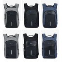 Sac A Dos - Rangement D'ordinateur 15 à 17 Pouces - Port USB - Noir/Gris