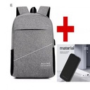 Sac A Dos - Rangement D'ordinateur 15 à 17 Pouces - Port USB - Noir/Gris