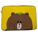 Sac / Housse Pour Ordinateur - 15.6'' / 13.3'' - Ours Fleur