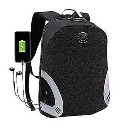 Sac à Dos Pour Ordinateur Portable - USB, Etanche &amp; Antivol - Gris/Noir