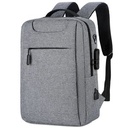Sac à Dos Intelligent Avec USB Port - Antivol - Résistant à L'eau Compatible Ordinateur Portable - Gris/ Noir