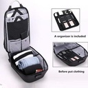 Sac à Dos Avec Zipper, Compatible PC 15 à 17 Pouces - Port USB -  Gris/Noir