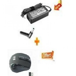 Hp Chargeur Pour PC Portable HP 19.5V 3.33A Bout Bleu + SOURIS SANS FIL OFFERTE - Noir