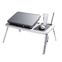 Table Pliante Et Ajustable Pour Ordinateur Portable + Ventilateur USB