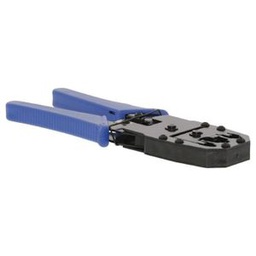 Pince à Sertir Professionnelle Avec Crémaillère RJ45 - Bleu/Noir