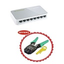 TP-Link Switch TP-link 8-port 10/100Mbps Ethernet  - Blanc + Pince à Sertir Offferte