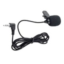 Mini Microphone à Cravate Portable YW-001 Avec Pince Et Jack 3,5 Mm - Noir