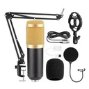 BM 800 Microphone De Studio Professionnel à Condensateur Audio 3.5mm Microphone Filaire Pour La Diffusion Radio Support De Micro De Chant
