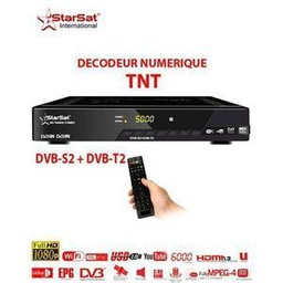Starsat Décodeur MP4  - Noir + Chaînes Satellite Gratuites