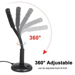 Microphone De Bureau Omnidirectionnel USB Plug-and-play à 360 ° Réglable