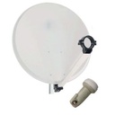Antenne Parabolique - Aluminium -  65 Cm  + Tête LNB KU Offerte