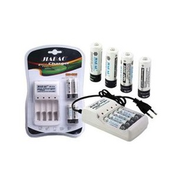 4 Piles Rechargeables +Chargeurs De Piles Rechargeables