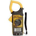 Multimètre Numérique À Pince Pour Mesure D'Ampère D'Électricité Ca Cc Avec Batterie - Jaune/Noir