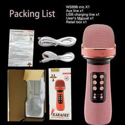 WS-898 Bluetooth Micro Main Sans Fil Karaoké Double Haut-Parleur Micro À Condensateur Joueur Chanter Pour IOS Android Smart TV