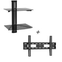 Support Mural - Compatible - TV - 26 à 55 Pouces - Noir