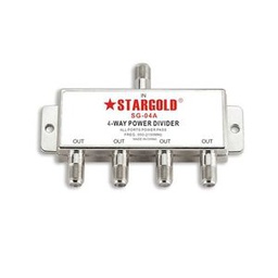Stargold Diviseur De Puissance 1 Entrée 4 Sorties  - Sg-04A - Gris Métalique